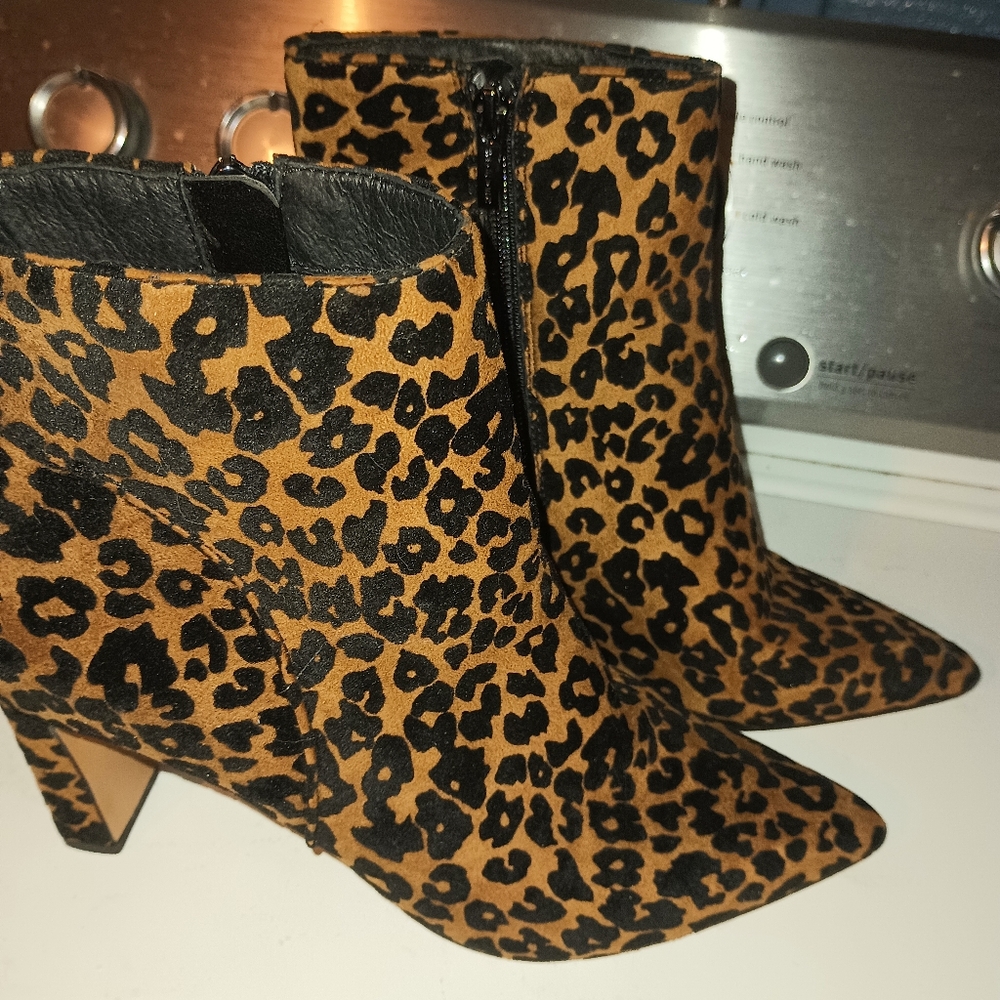 Leopard Print Ankle Boots
